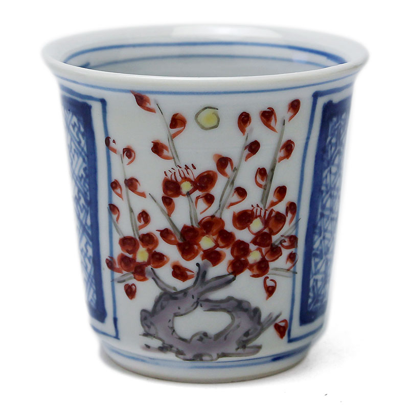 値下げ☆正木春蔵 作 色絵蕎麦猪口 値下げ☆正木春蔵 作 色絵蕎麦猪口