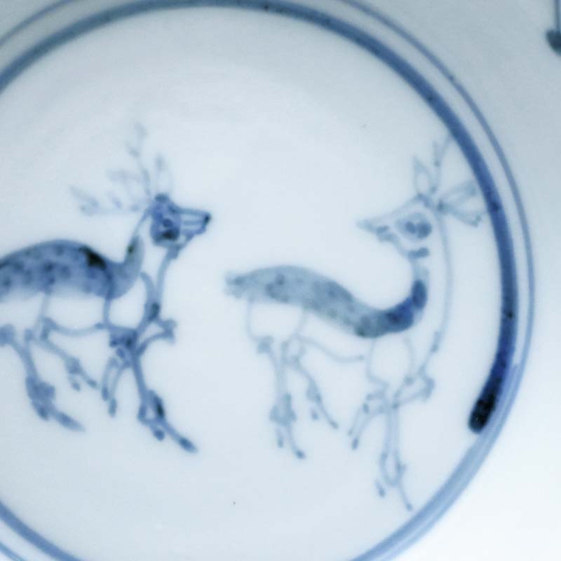 楽天市場】九谷焼：染付双鹿図三脚向付・須田菁華《小鉢・15.0cm