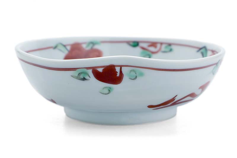 九谷焼須田菁華蓋物 須田青華 造 九谷 赤絵 龍紋 蓋置 豆皿