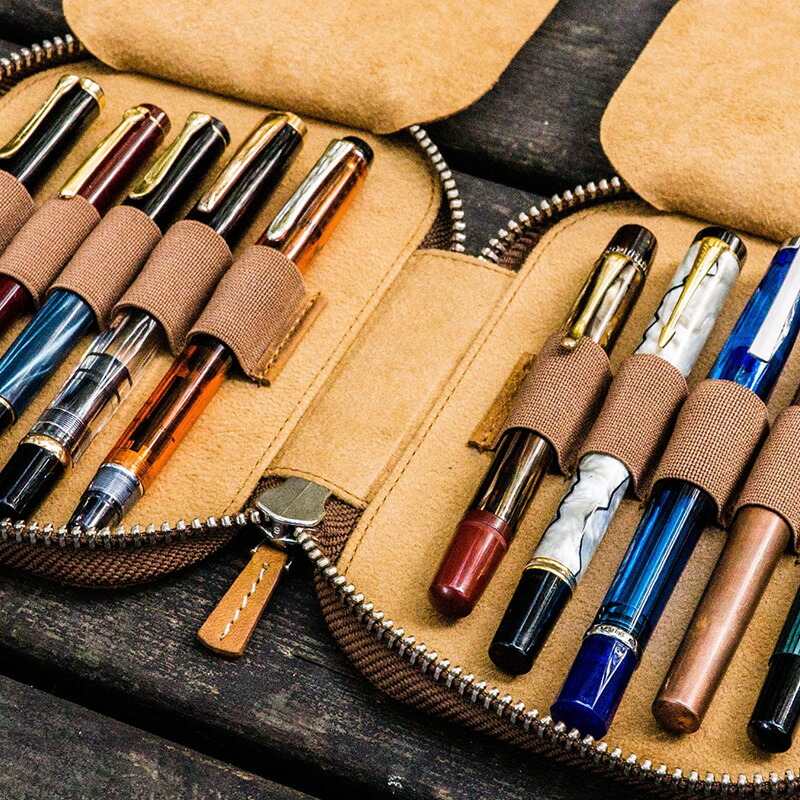 楽天市場】Galen Leather ガレンレザー Leather Zippered 10 Slots Pen