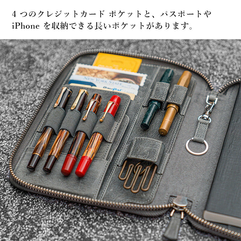 楽天市場】Galen Leather ガレンレザー Leather Zippered A5