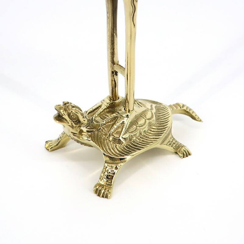 楽天市場】鶴亀燭台 上彫火立(右) 磨き 2.5寸～4.5寸 : 仏壇 仏具 神棚