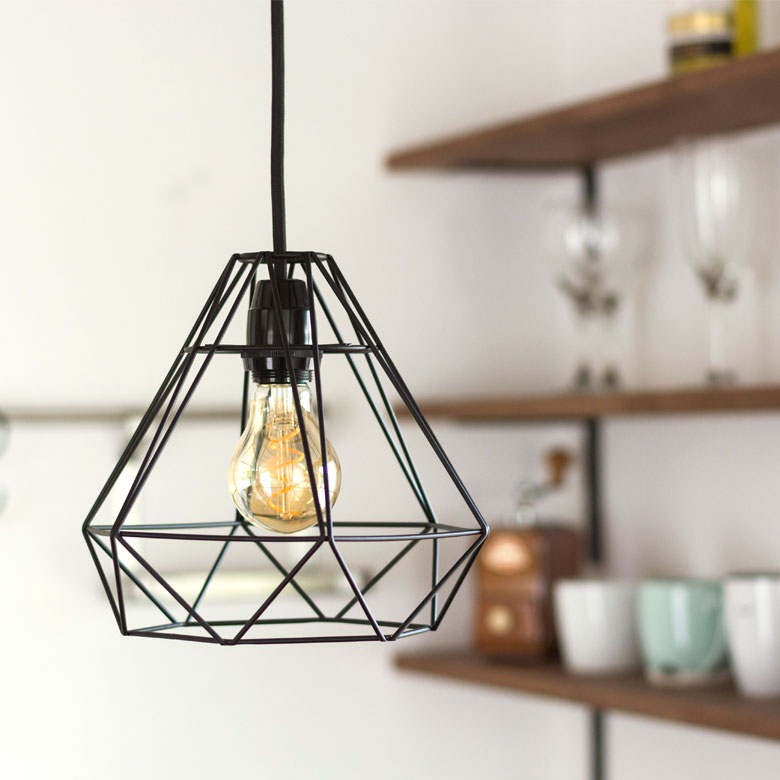 楽天市場】ワイヤー ランプシェード ペンダントライト E26 レトロ 北欧