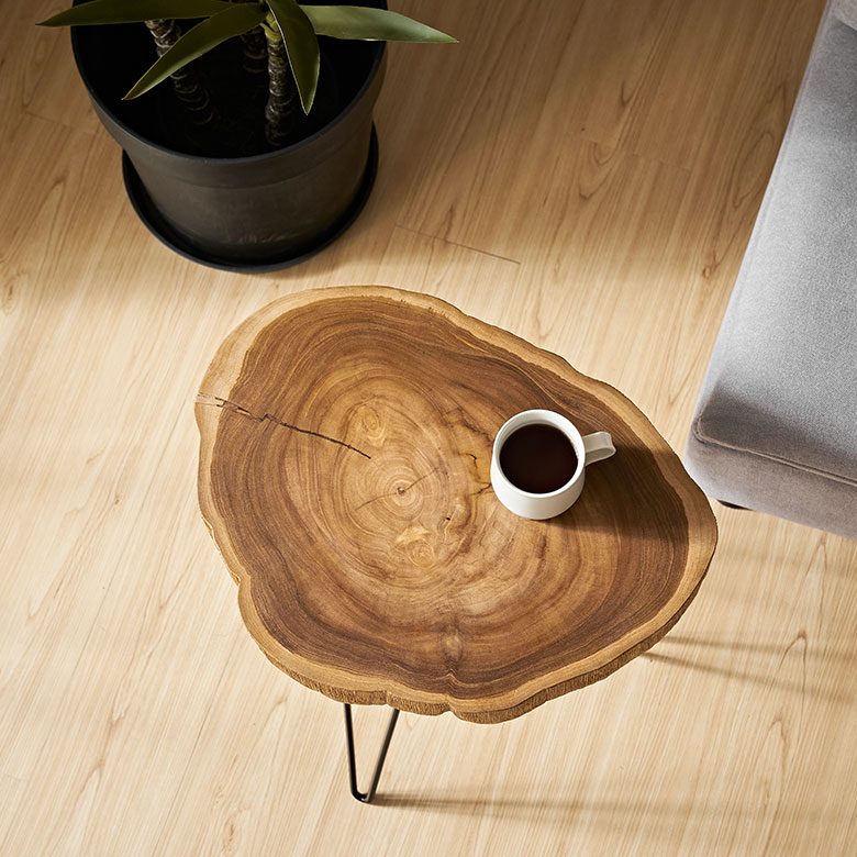 天然木 無垢材 切り株 ローテーブル プリミティブ ナチュラル サイド