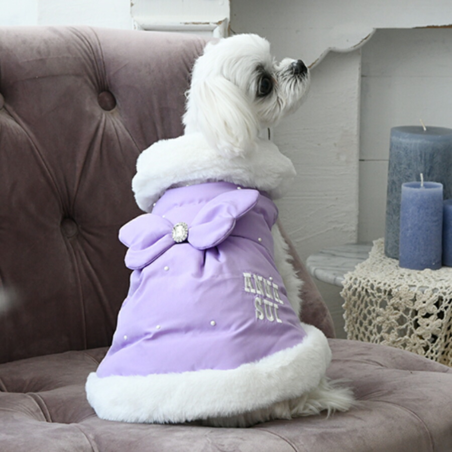 ANNA SUI アナスイ リアルダウンベスト XS パープル ANNA SUI（アナ