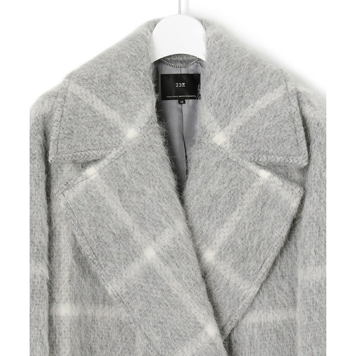 楽天市場】MANTECO シャギーチェック コート／23区（23KU） : 丸井