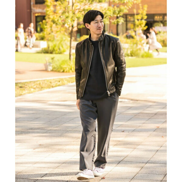 楽天市場】ゴートレザー シングルライダースジャケット／アイテムズ