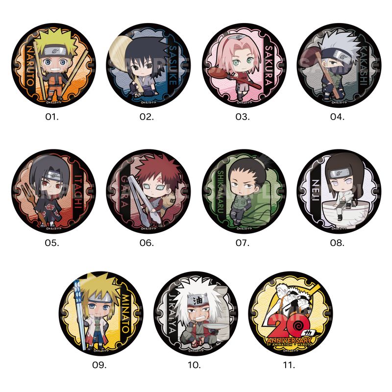 楽天市場】NARUTO-ナルト-疾風伝 メタリック缶バッジ 第1弾 全11種 BOX