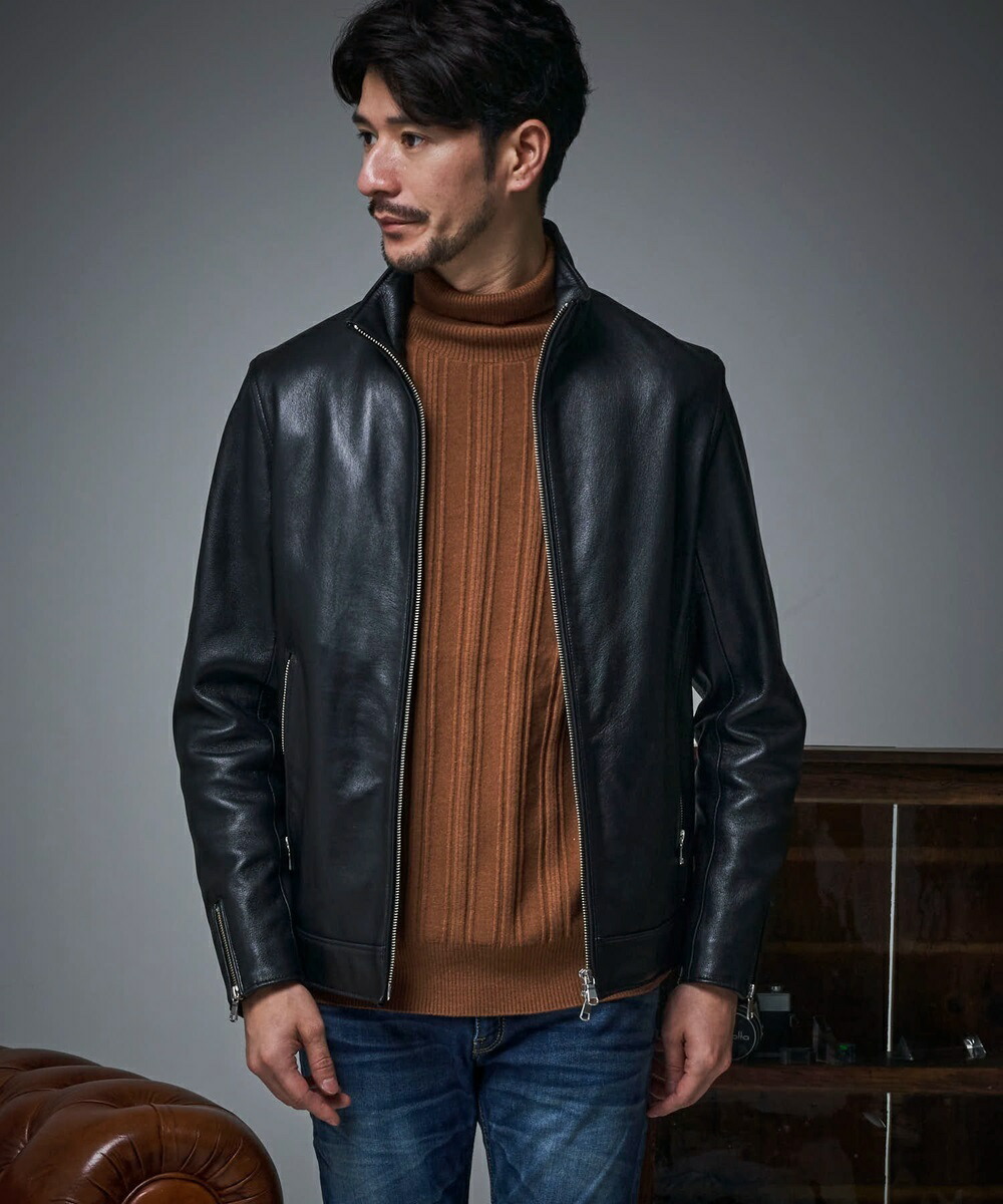 楽天市場】【WEB限定】ラムレザーシングルライダースジャケット