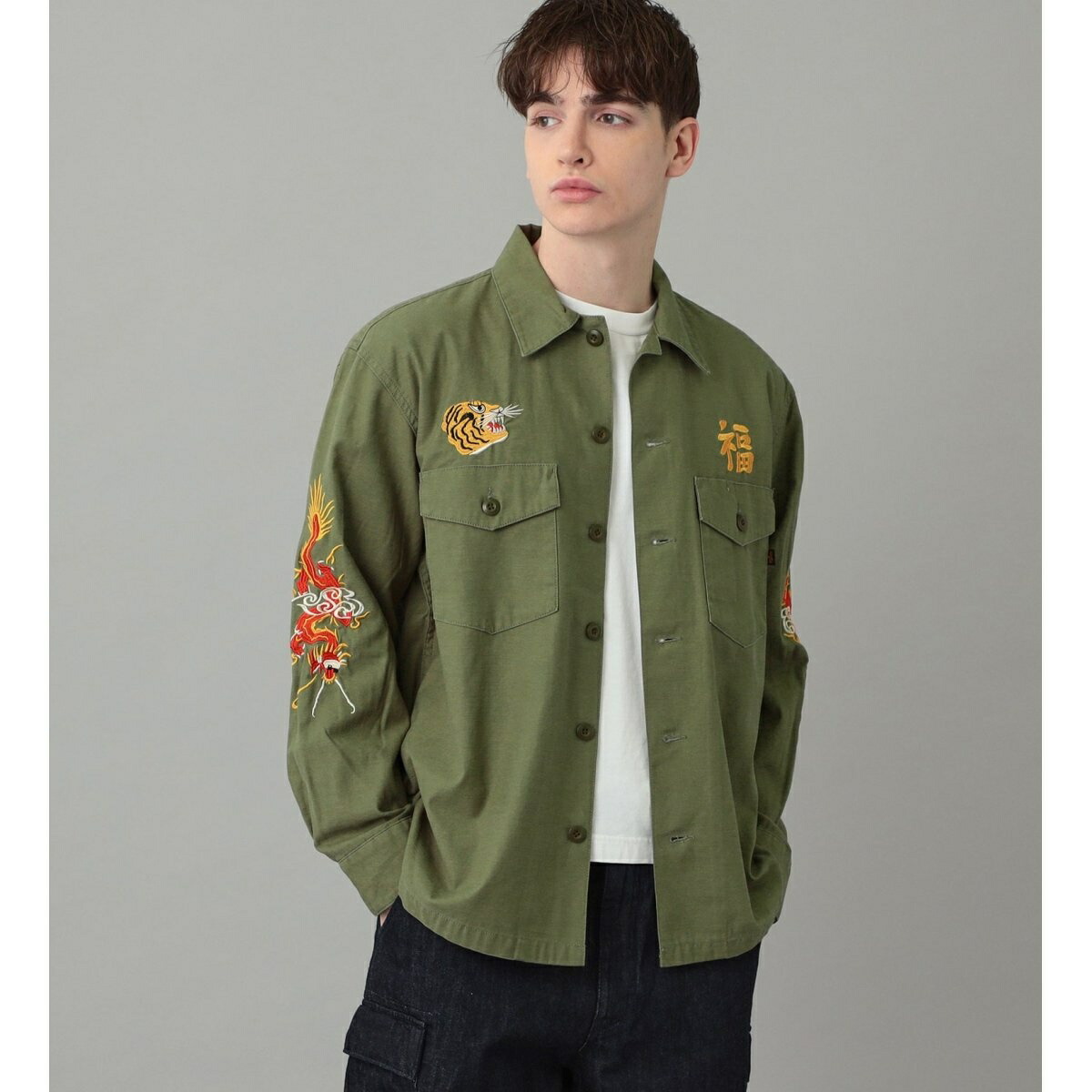ゆずFUTATABI ミニタリーシャツベージュ岩沢厚治