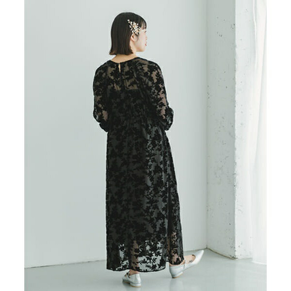 楽天市場】ベロアジャガードVネックワンピース／アイテムズ アーバン