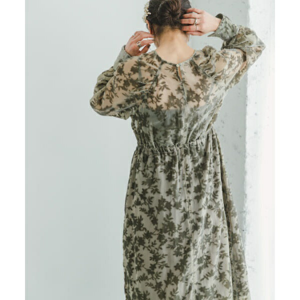 楽天市場】ベロアジャガードVネックワンピース／アイテムズ アーバン