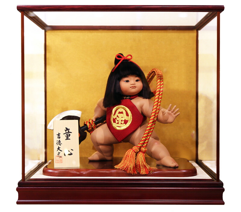 楽天市場】五月人形 吉徳 金太郎 浮世人形 ケース飾り 童心 10号