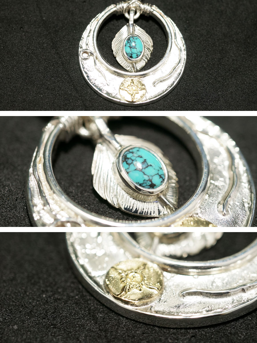 k18 ターコイズ付 平打メタル 【公式通販】