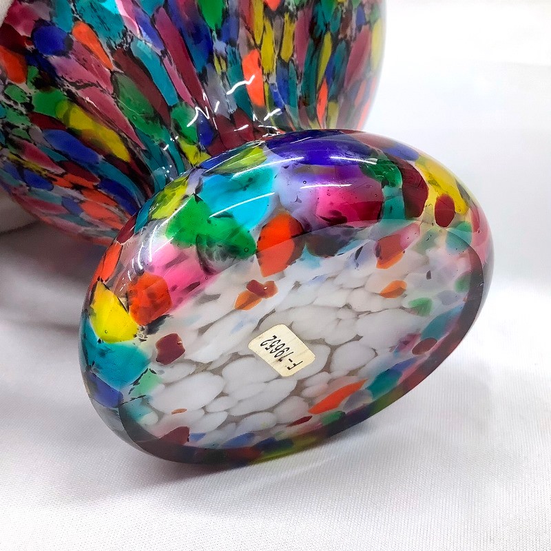 津軽びいどろ 花器（新緑）大川薫工房 花瓶 津軽びいどろ 大川薫工房