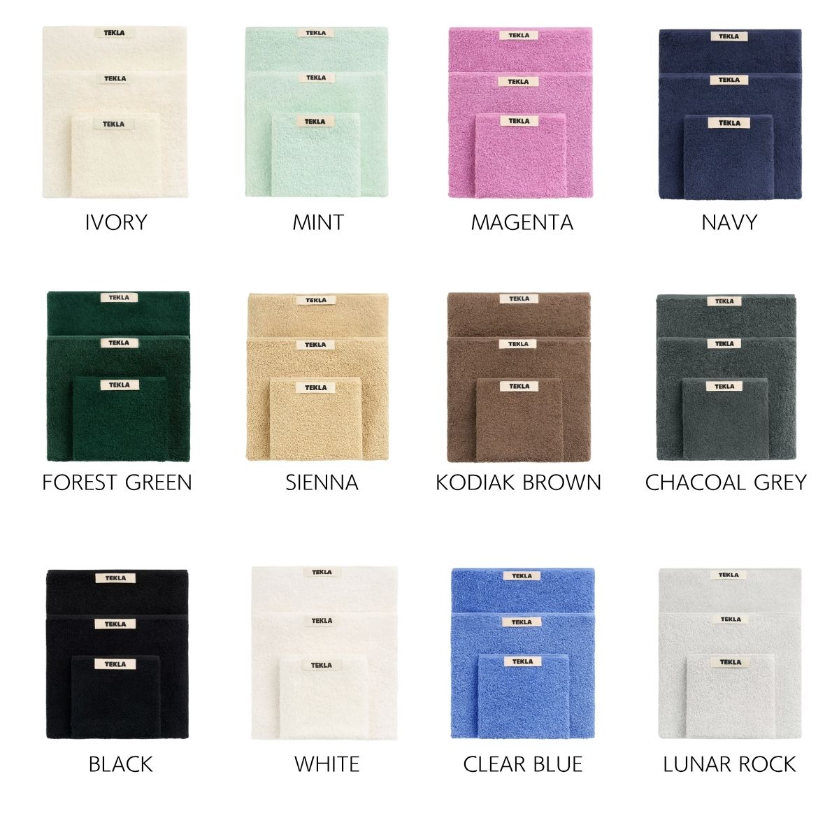 新品 未使用 【TEKLA（テクラ）】 北欧バスタオルセット Siennaカラー