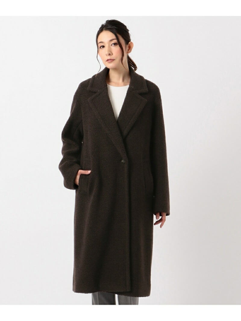 未使用 タグ付き】23区ボアジャージ ドロップショルダーコート テディベア