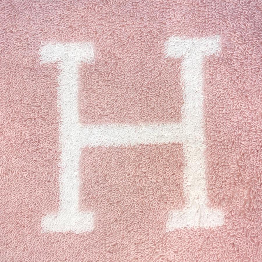 HERMES フェイスタオル Hロゴ ピンク/ホワイト HERMES フェイスタオル