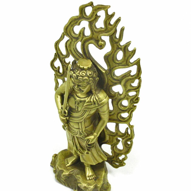 不動明王 置物 開運 仏像 石の彫刻 工芸品 極細工 美術品 風水 不動