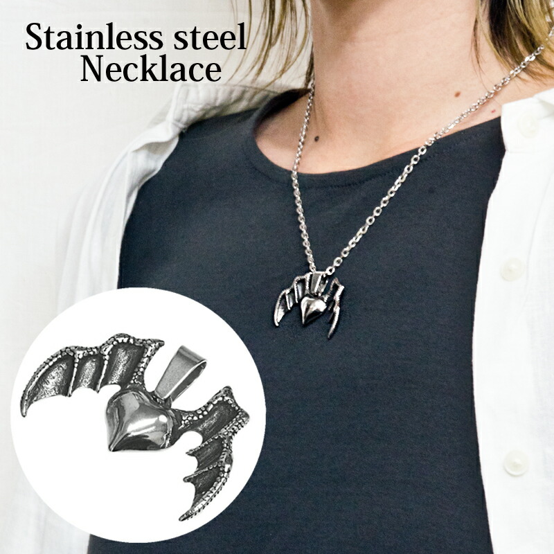 delivery 厚いチェーンpunk 大きなハート型 金属ネックレス 男女兼用