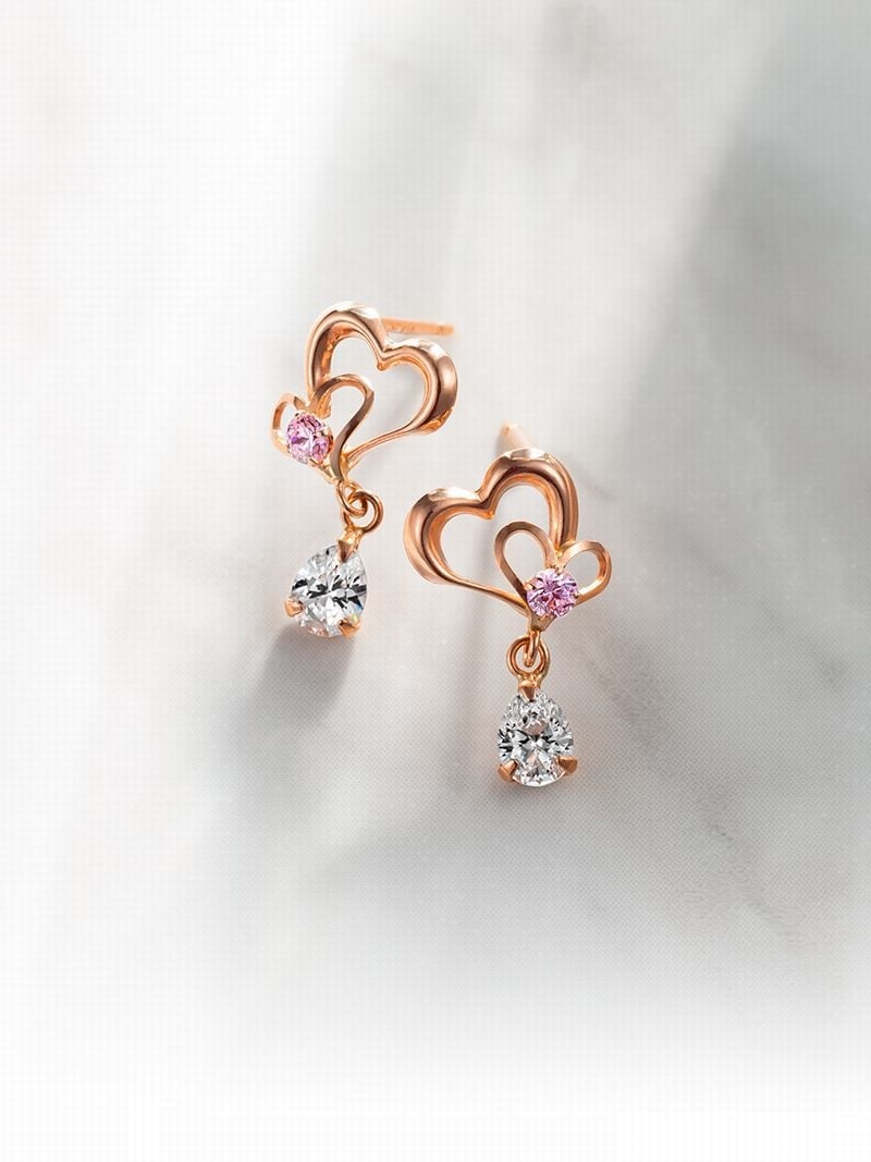 楽天市場】K10ピンクゴールドピアス 4℃ ヨンドシー アクセサリー