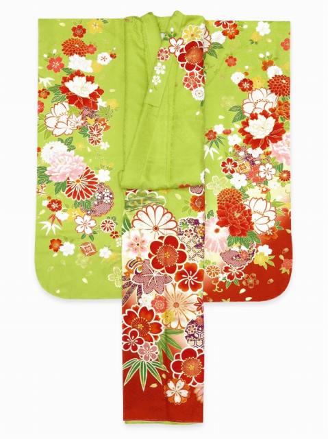 振袖フルセット6点15800円サイズM金駒刺繍正絹 振袖 フルセット6点