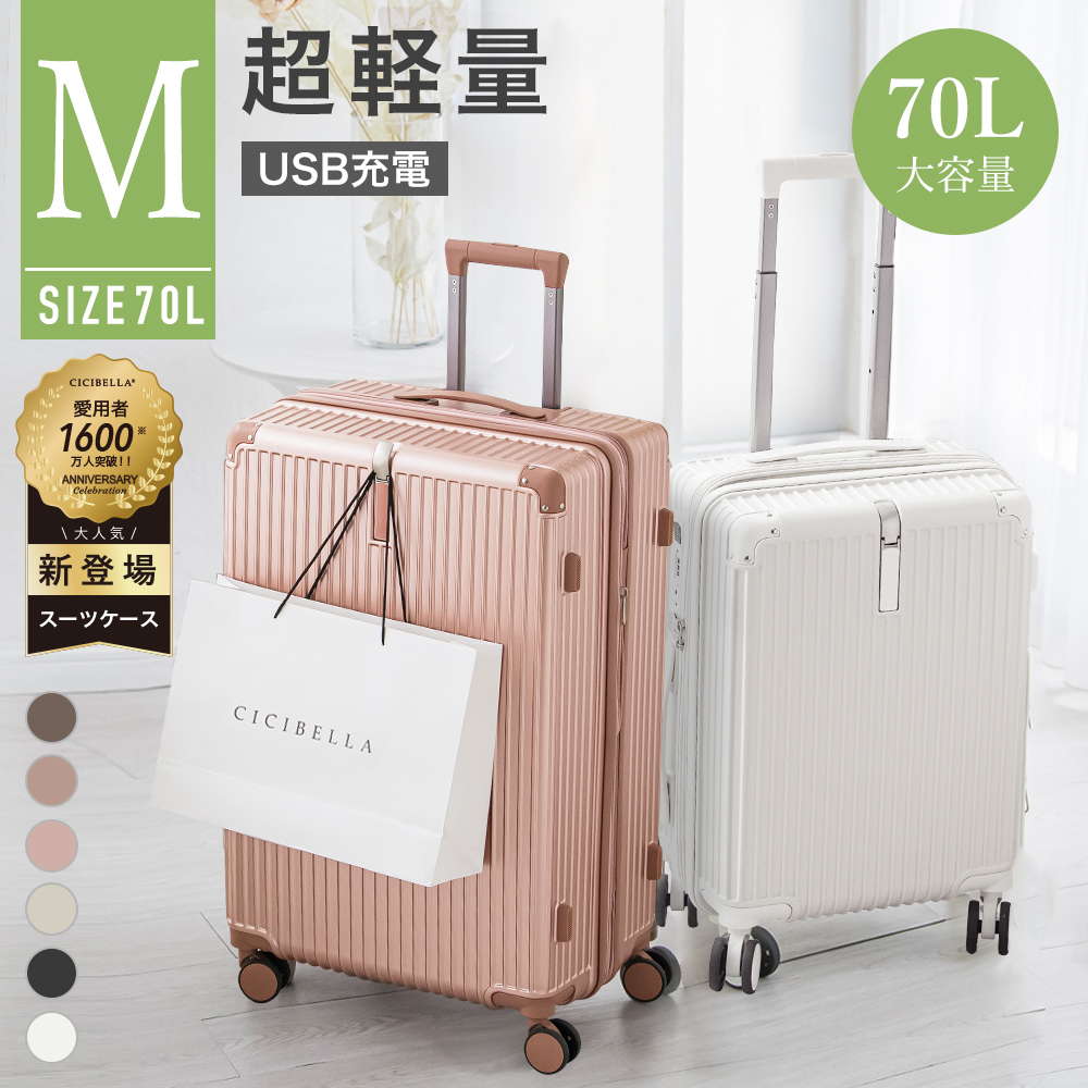 楽天市場】【10％OFF】スーツケース M サイズ キャリーケース キャリー