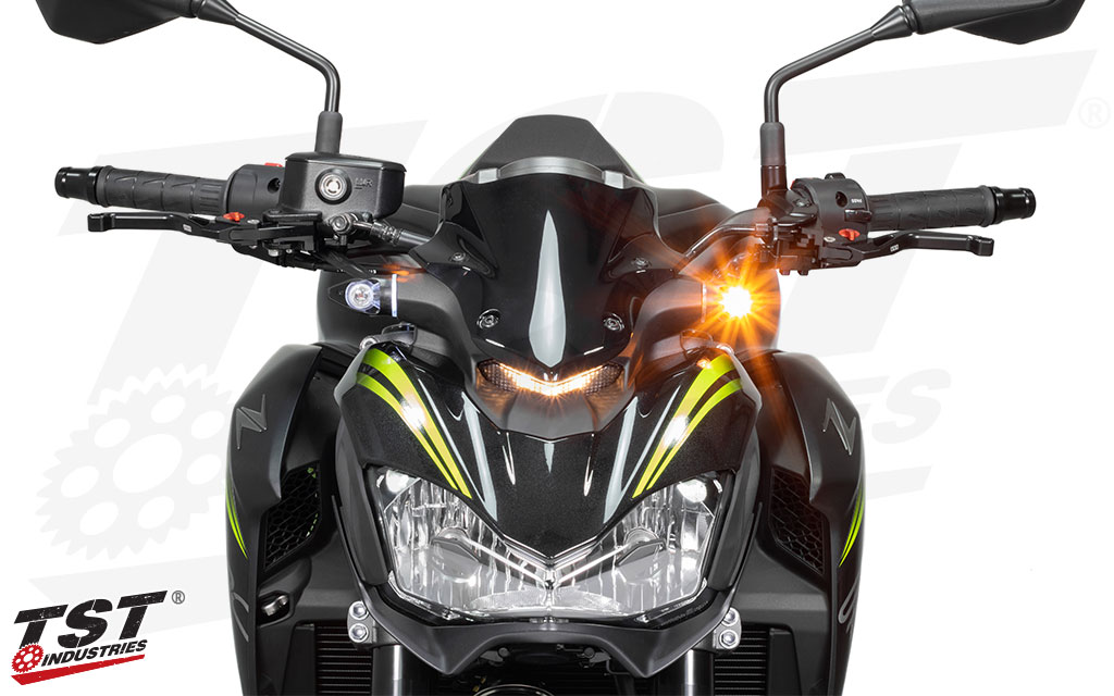 TST MECH-GTR LED Front Turn Signals | Kawasaki Z Motorcycles