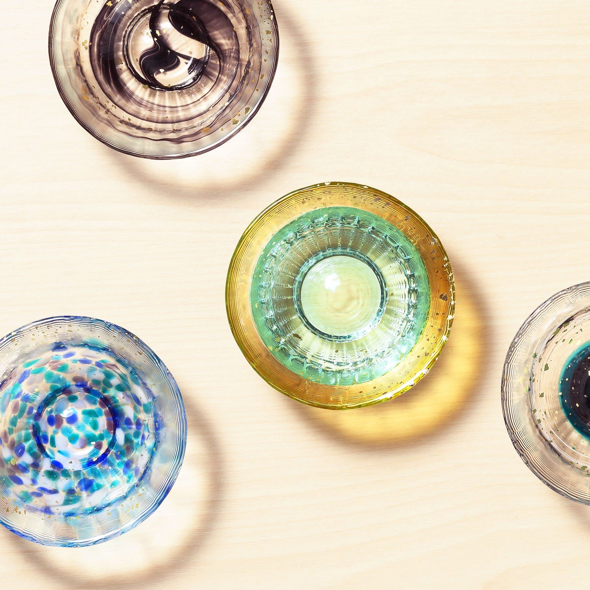 津軽びいどろ 爽華 金彩 盃 月明 | 日本酒を楽しむための上品なガラス