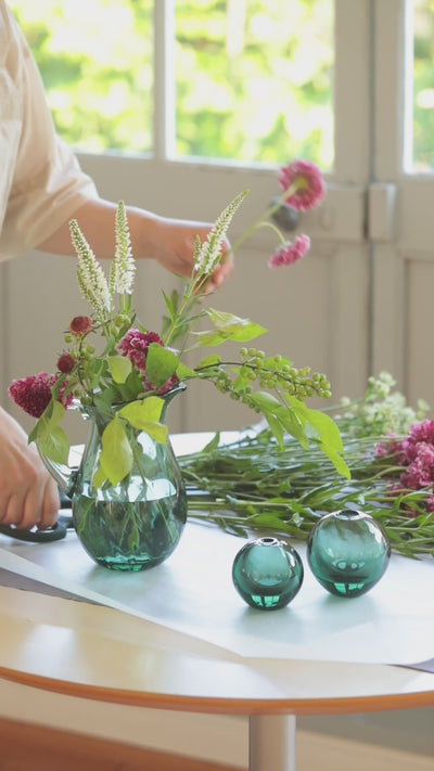 青森津軽びいどろ秋村実造伝統工芸花器花瓶すりガラス