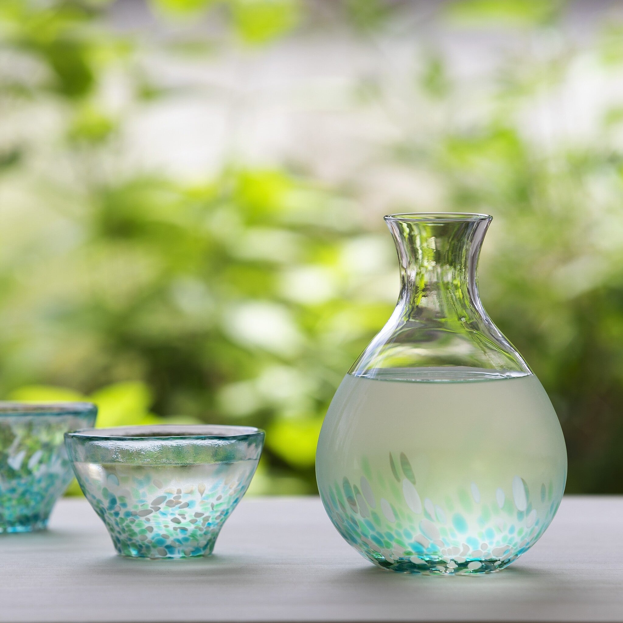 津軽びいどろ 徳利 みずばしょう | 日本酒をより楽しむためのガラスの酒器