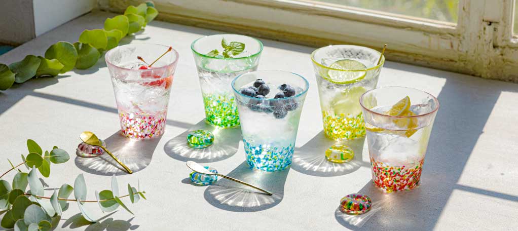 骨董 時代ガラス 希少 黄色乳白色 縞紋 筒型容器 花器 蓋は後付け 骨董