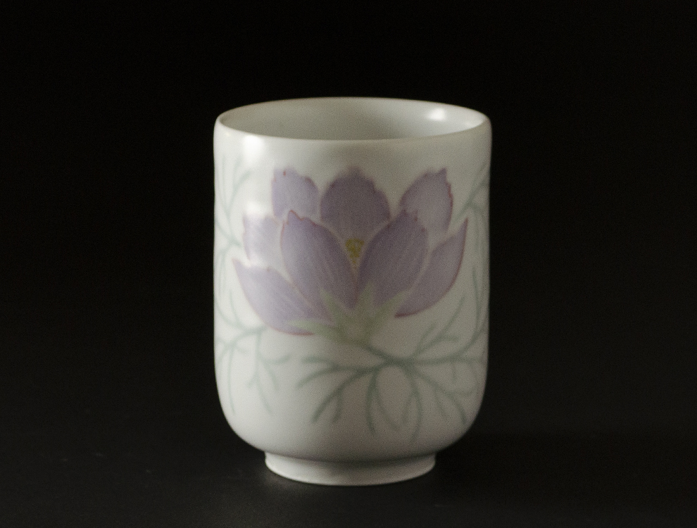 益子焼 室町勝廣作 彩象嵌 野鳥文 扁壷 共箱 M R7930B 益子焼