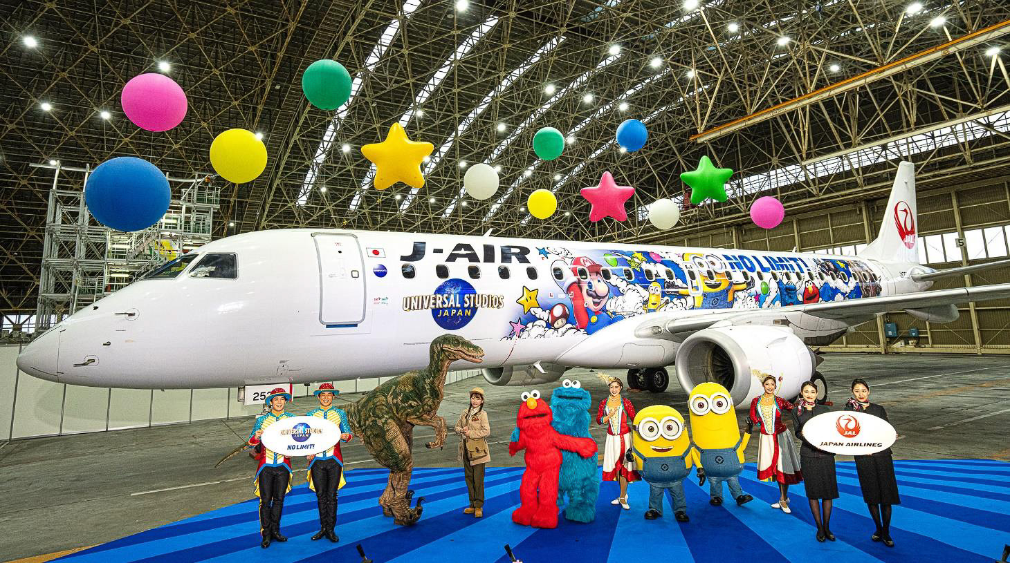 JAL、3機目のUSJコラボジェット就航。ミニオンやマリオを機体に描く