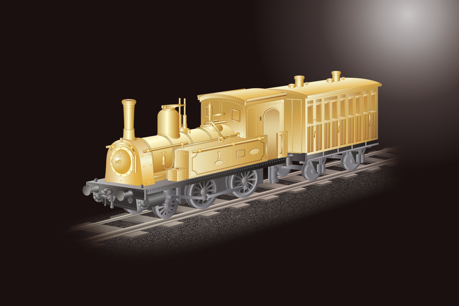 鉄道開業150年記念「純金製1号機関車」発売 - トラベル Watch
