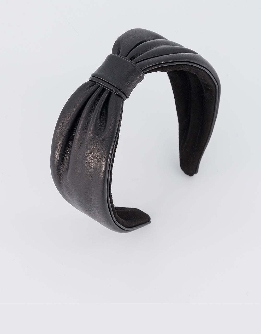 ALEXANDRE DE PARIS Bow Leather Headband