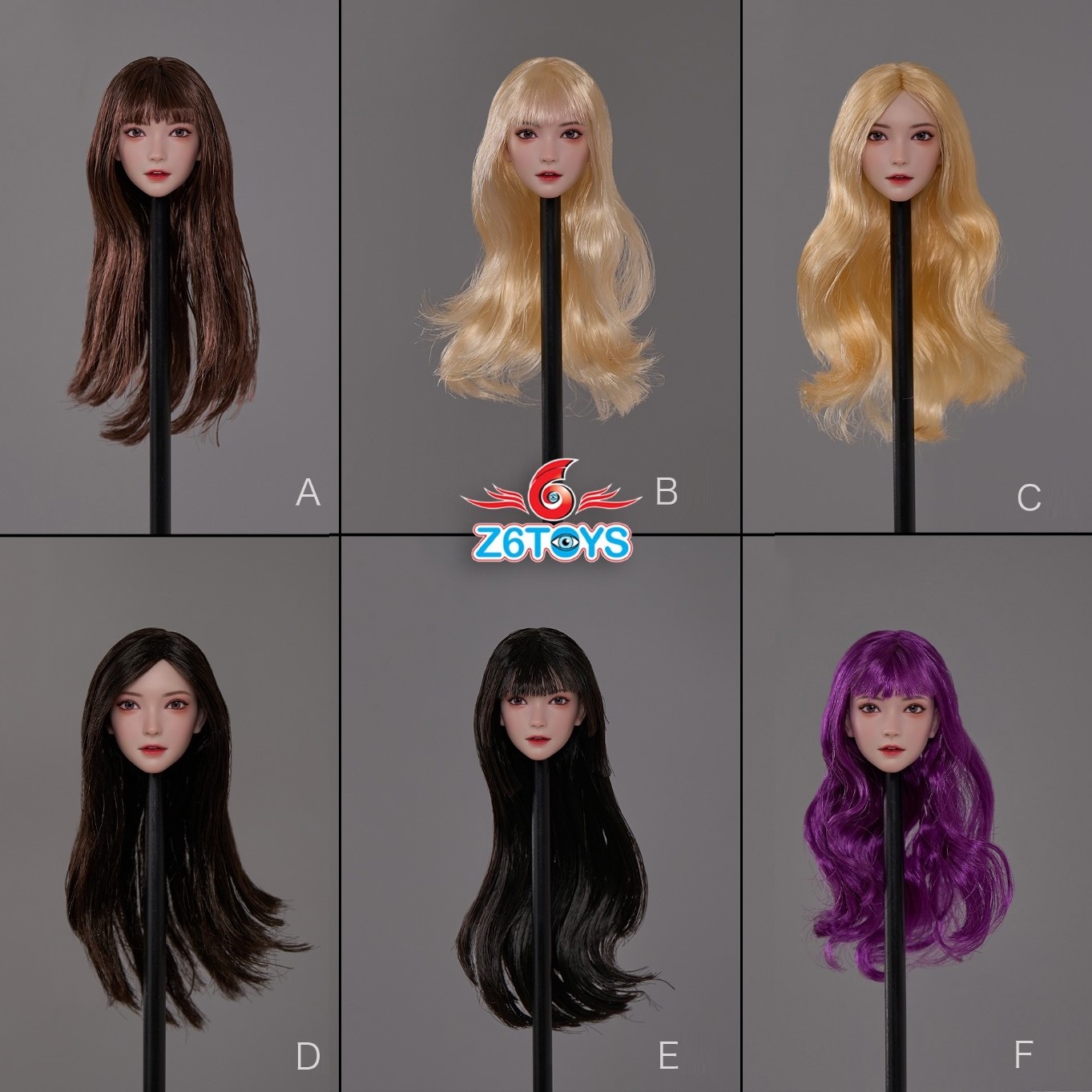 Z6TOYS ZC016 1/6 アジアン ビューティー 女性 ヘッド 月 眼球可動