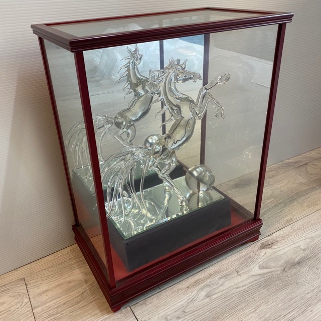 アンティーク 超絶技巧 ガラス細工 馬車 骨董 置物 オブジェ 洋風