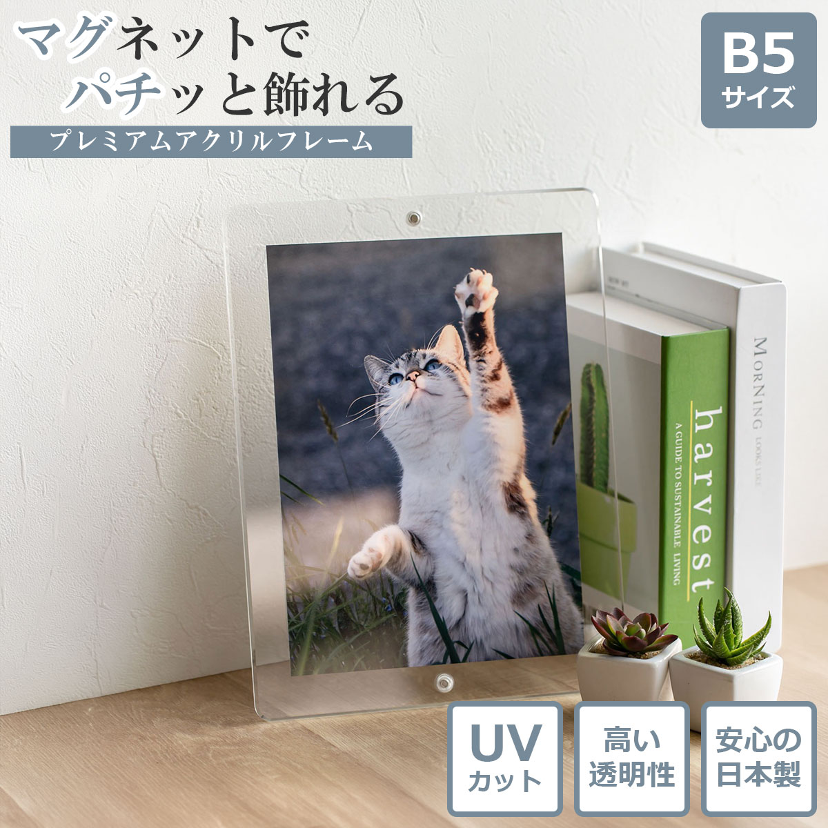 マグネットで簡単着脱！感動のアクリルフォトフレーム マグパチフォト