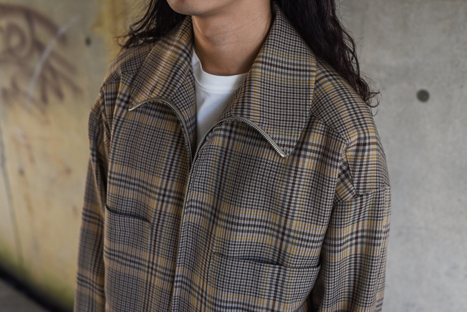 AURALEE -Wool Serge Check Zip-up Blouson- | twelve blog