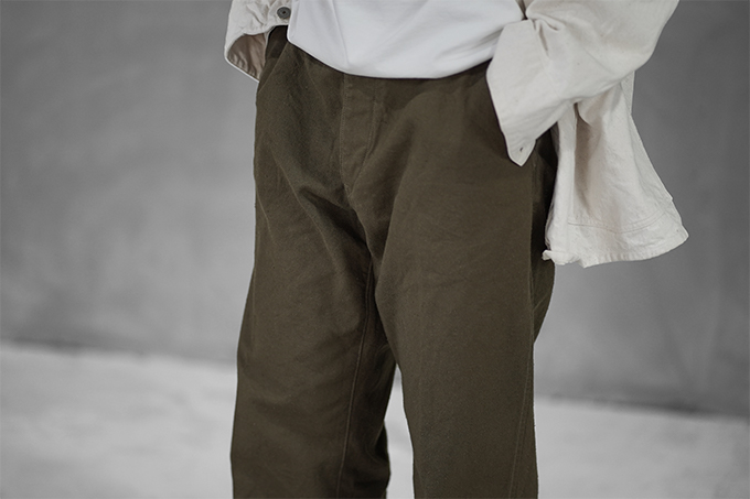 COMOLI コットンシルクオーバーパンツ 1 olive COMOLI コットンシルク