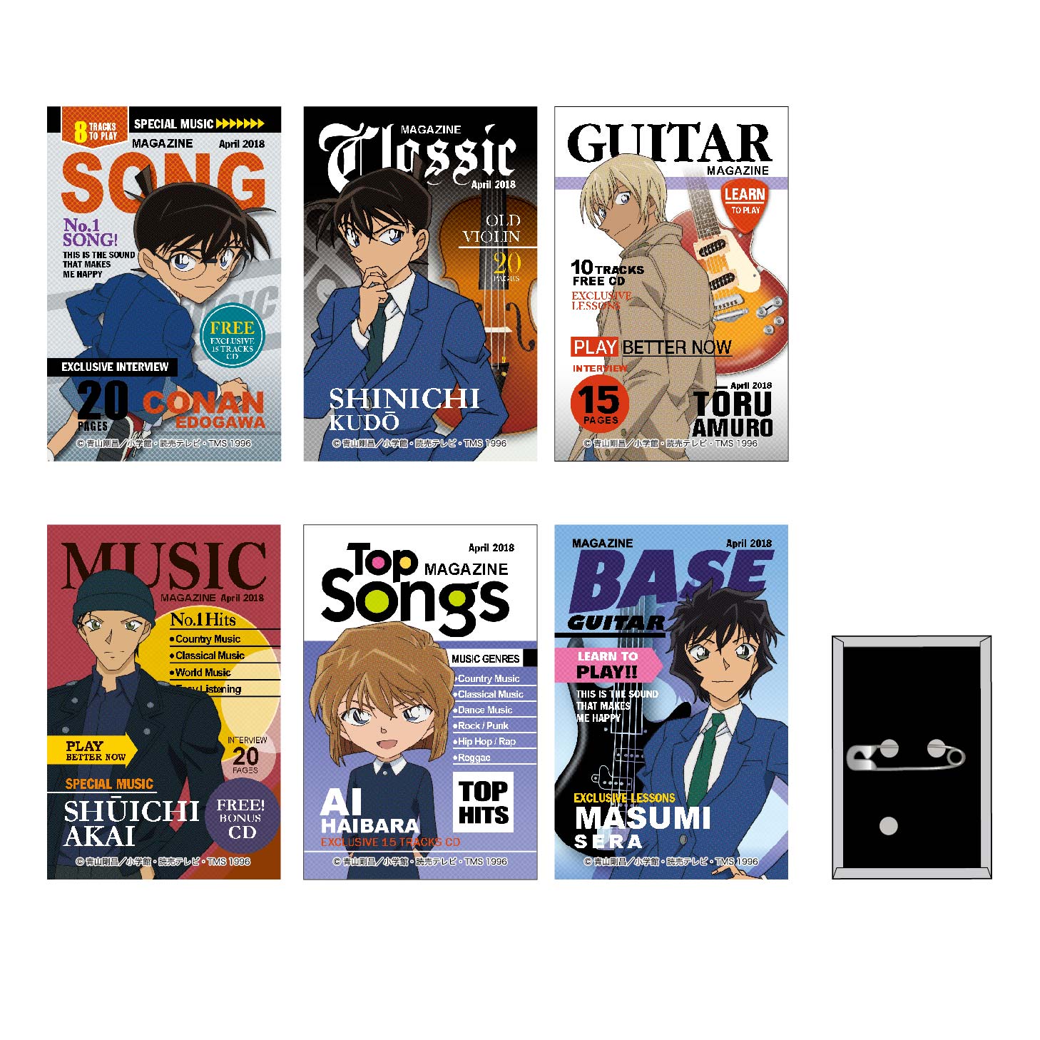 名探偵コナン コナンプラザ スクエア 缶バッジ 怪盗キッド 安室 伊織