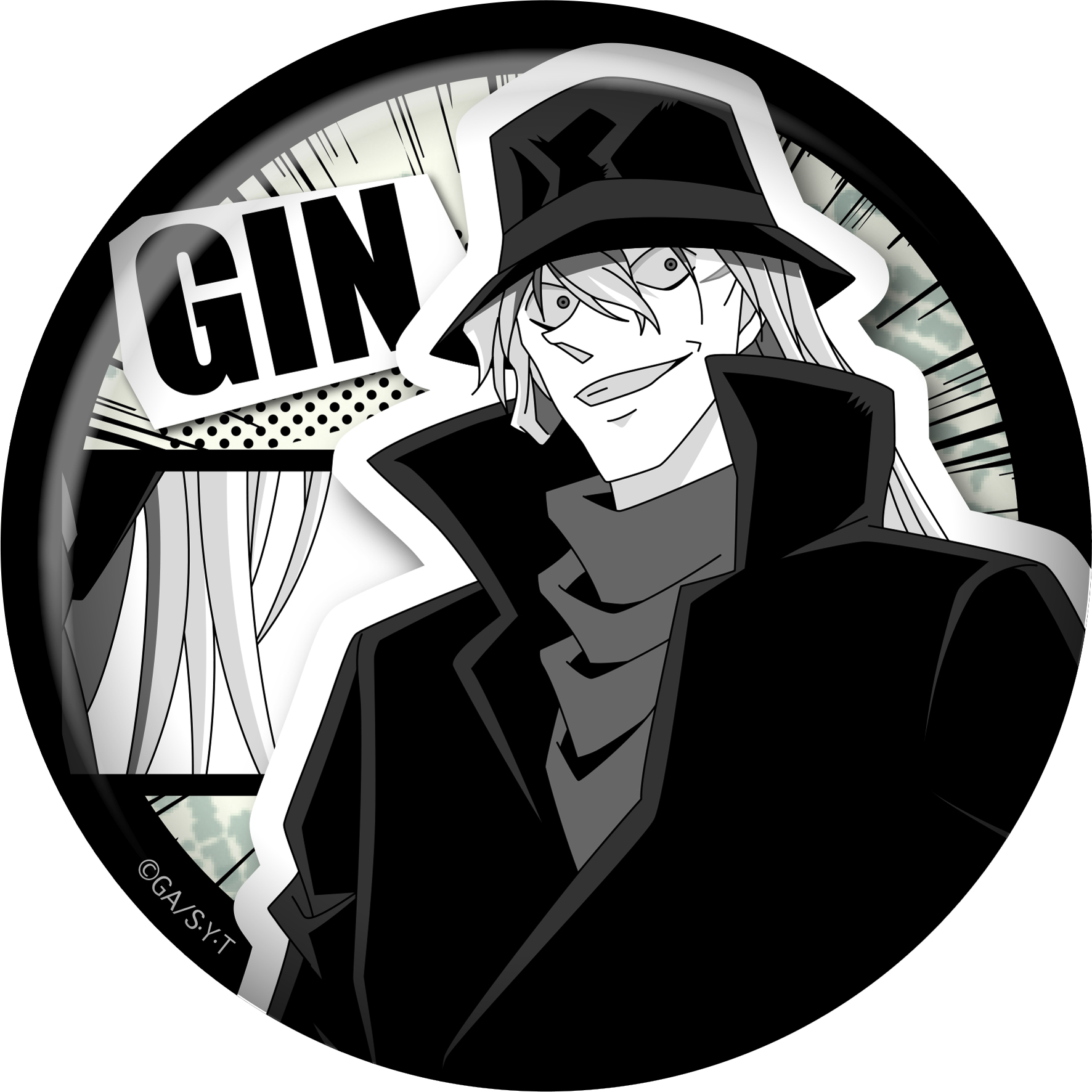 名探偵コナン ジン 缶バッジ 黒の組織 ラフォーレ ソラマチ 人気柄 超