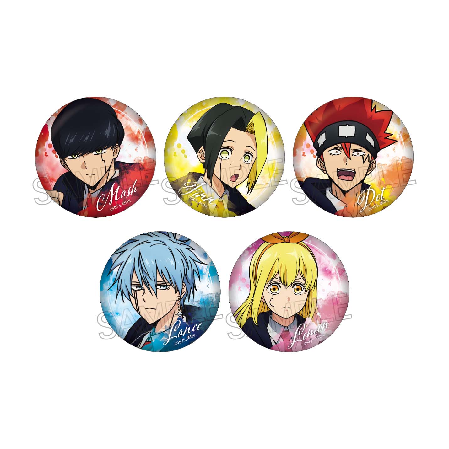 アニメ「マッシュル-MASHLE-」 ウェットカラーシリーズ 缶バッジ