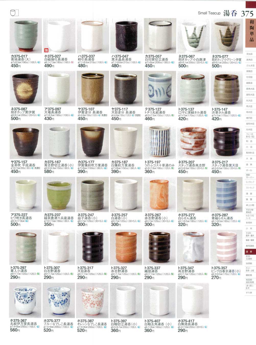 食器 湯呑Small Teacup ときわ27－375ページ