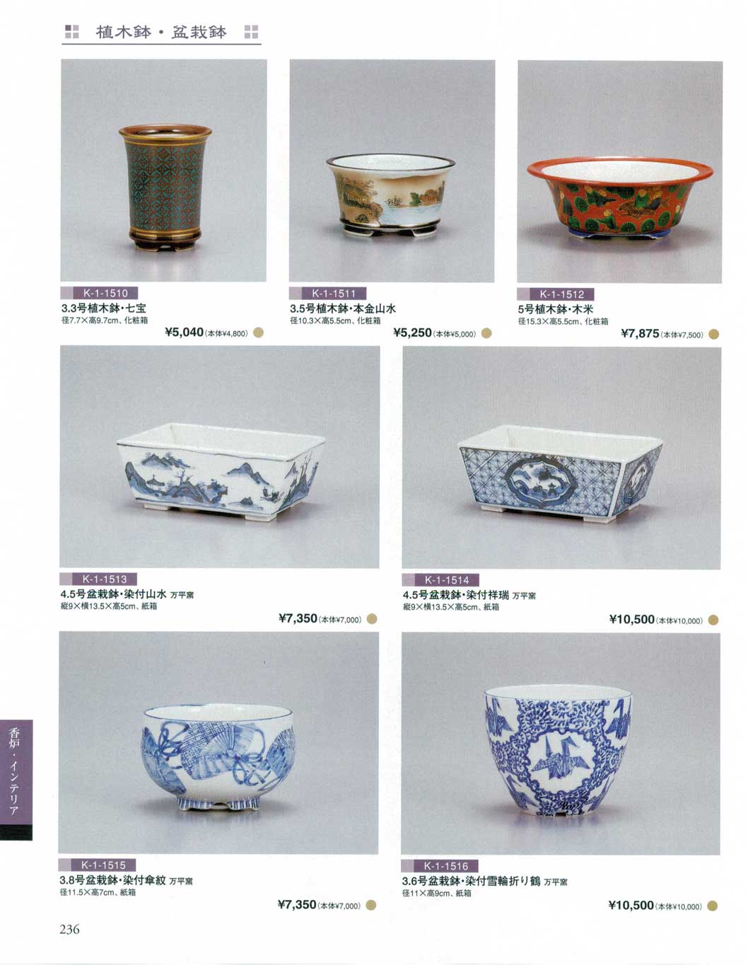 九谷 大日本 箱付き 盆栽鉢 九谷 大日本 箱付き 盆栽鉢 九谷 大日本 箱