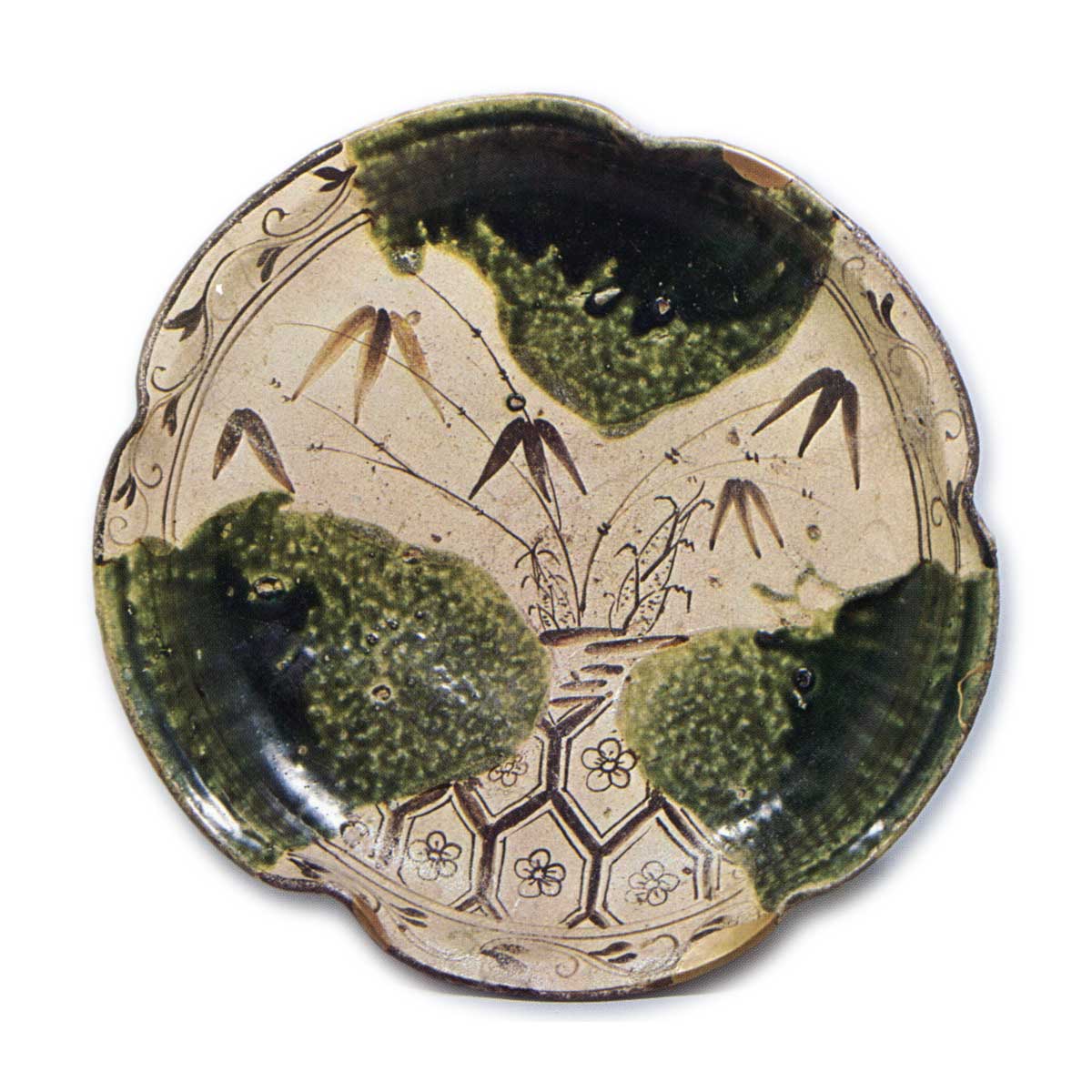 織部 竹文 木瓜形 大皿 | 鶴田 純久の章 お話