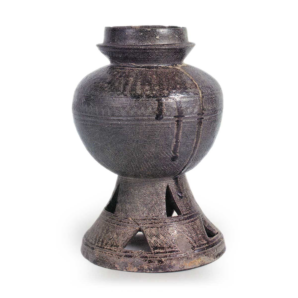 須恵器 壺 】 古墳～平安時代 後代金直し 炻器 須恵器 壺】 古墳～平安