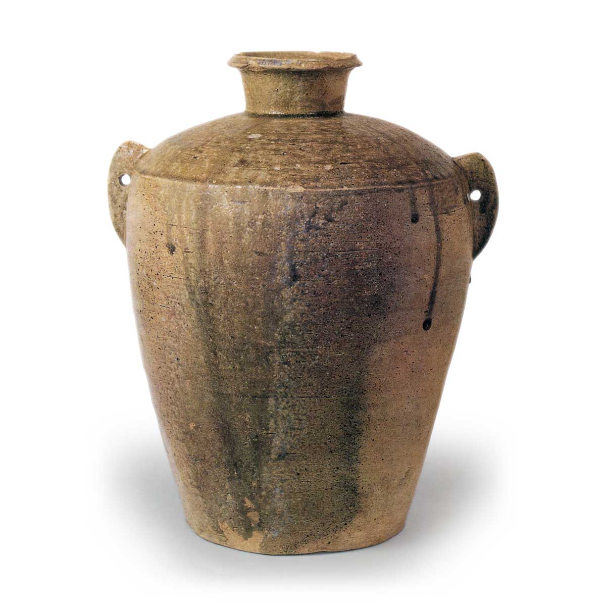 中国美術 哥釉 管耳 瓶 高23.5cm(HA393) 中国美術 哥釉 管耳 瓶 高23.5