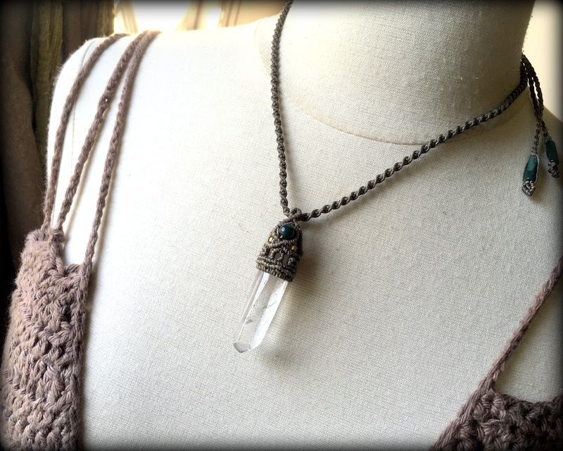 ヒマラヤ水晶ペンダント・クローライト入り水晶ポイント☆ヒマラヤ